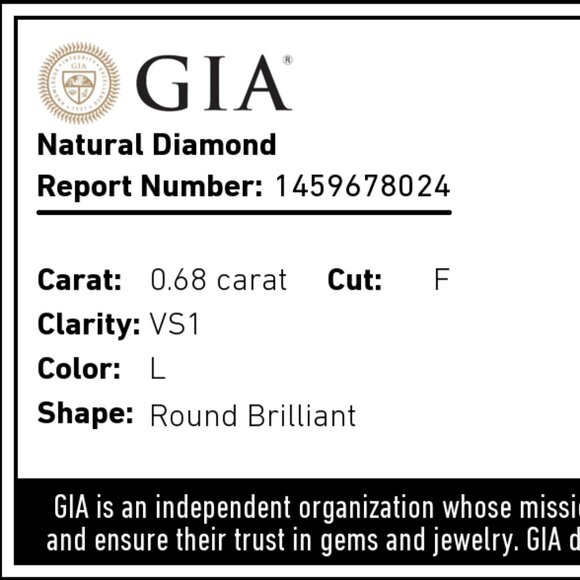 $4000 GIA Natural Diamond Ring  0.7 carat VS1 14K Gold GIA CERTIFICATE US 7 7.3 - Picture 9 of 16